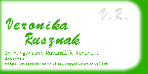 veronika rusznak business card